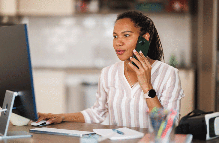 woman on the phone