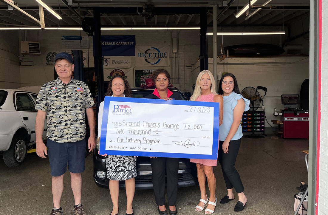 Second Chances Garage check presentation