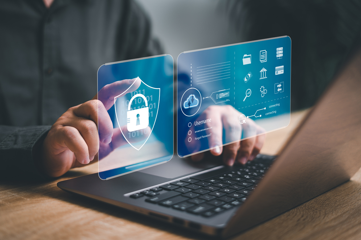 man using a computer