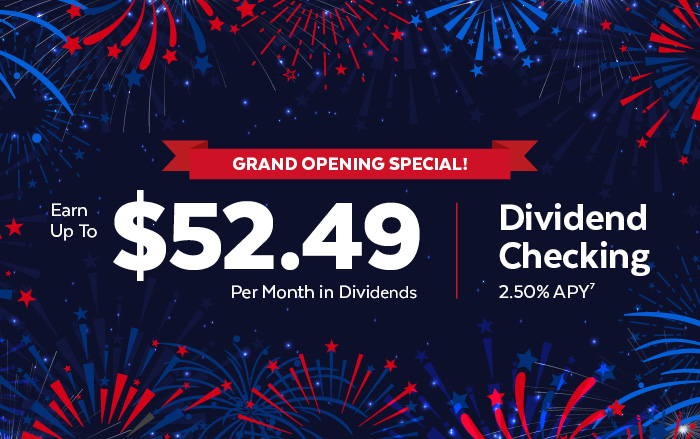 dividend checking promo