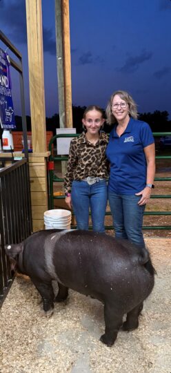 Renee and pig