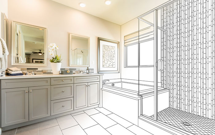 A blueprint for a new bathroom